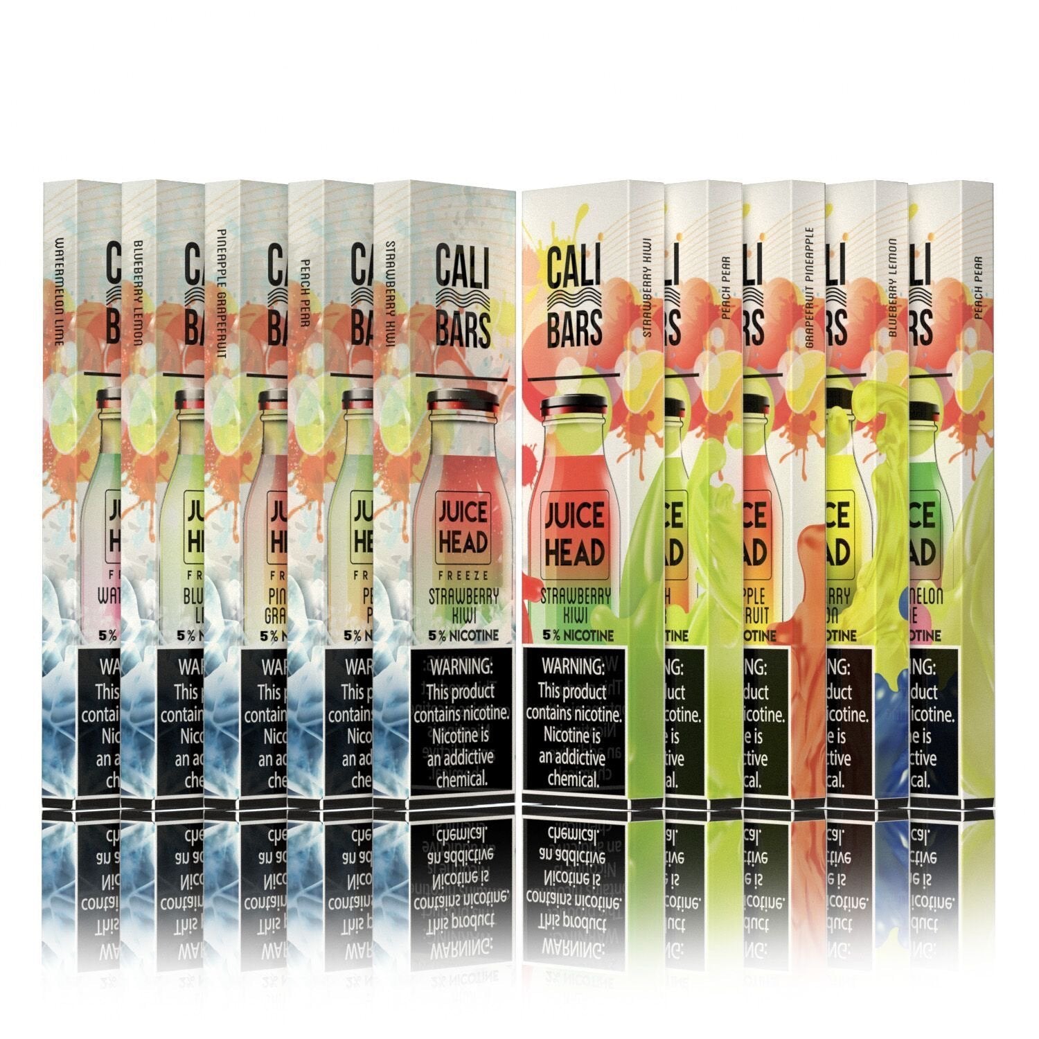 Cali Bars x Juice Head Disposable (5%) - Box of 10 JUICE MAN Cali Bars x Juice Head Disposable (5%) - Box of 10 JUICE MAN