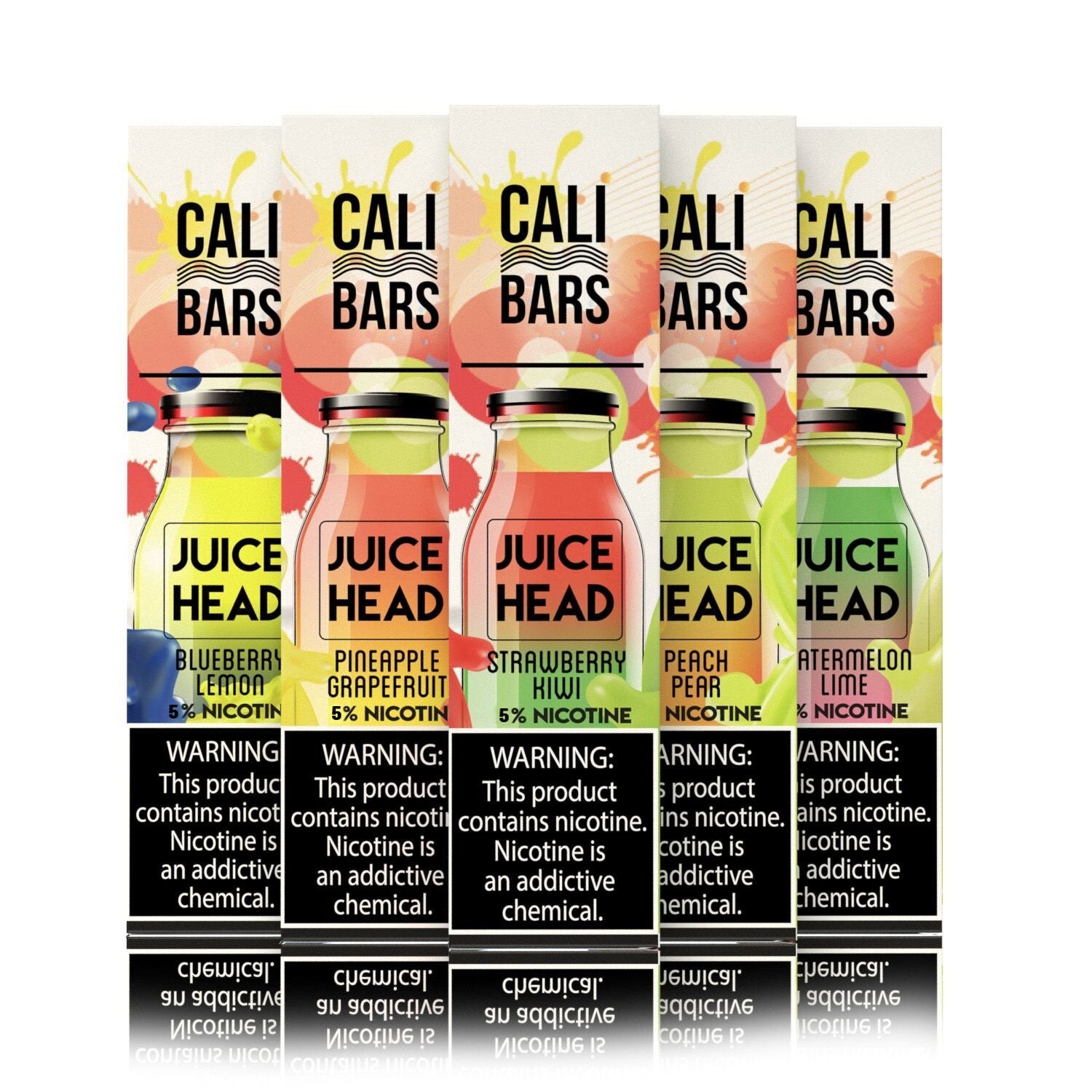 Cali Bars x Juice Head Disposable (5%) - Box of 10 JUICE MAN Cali Bars x Juice Head Disposable (5%) - Box of 10 JUICE MAN