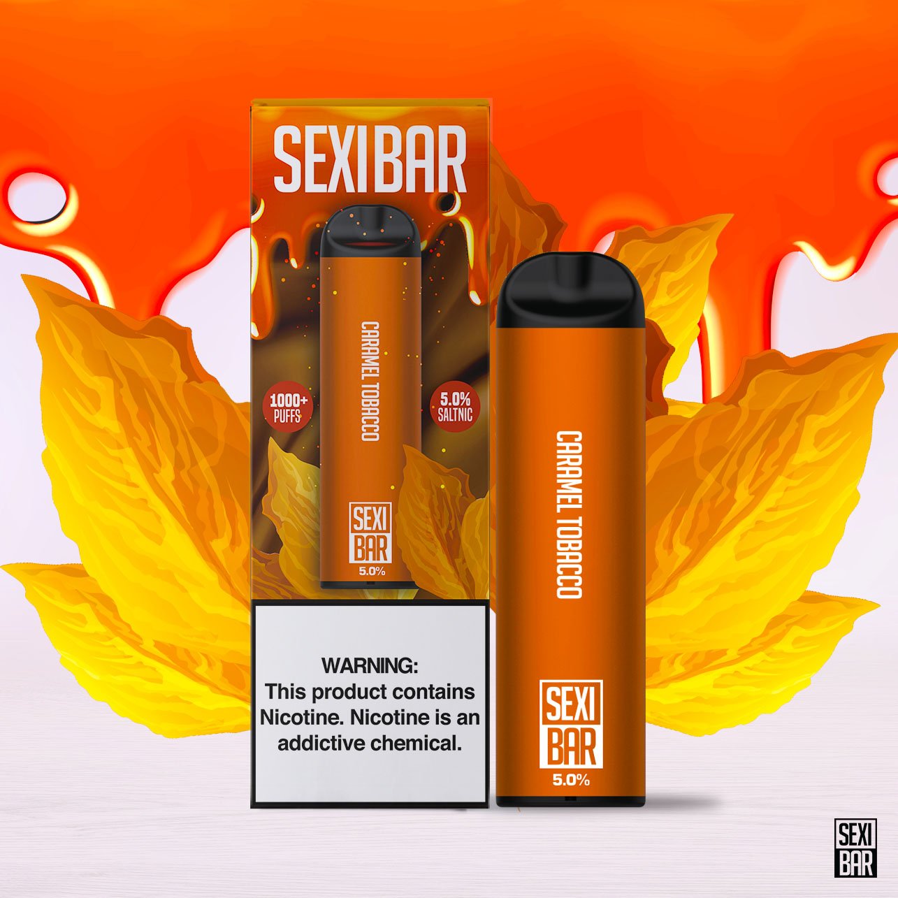 SEXIBAR - Caramel Tabacco - Disposable Vape Bar - 1000 Puffs JUICE MAN SEXIBAR - Caramel Tabacco - Disposable Vape Bar - 1000 Puffs JUICE MAN